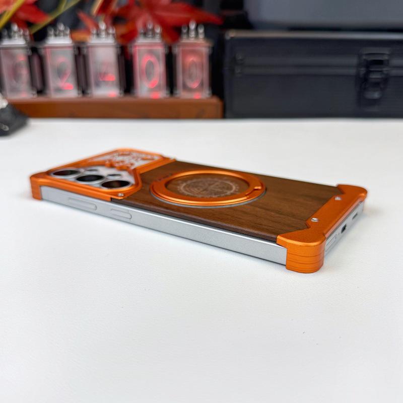Compatible with Samsung S23 Ultra/S22 Ultra, 360° Rotating Stand Phone Case with Metal Protection.