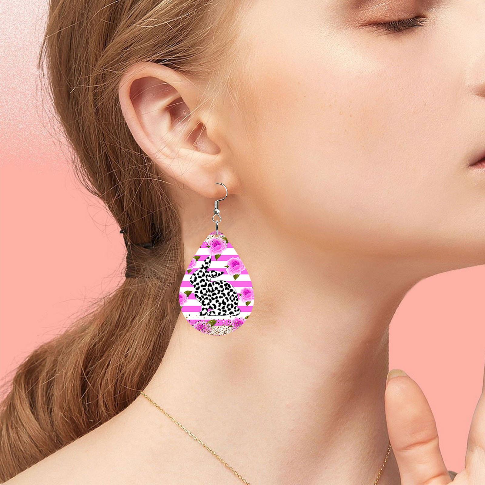 Easter Earrings Creative Acrylic  Cartoon Ornaments Earrings One Size