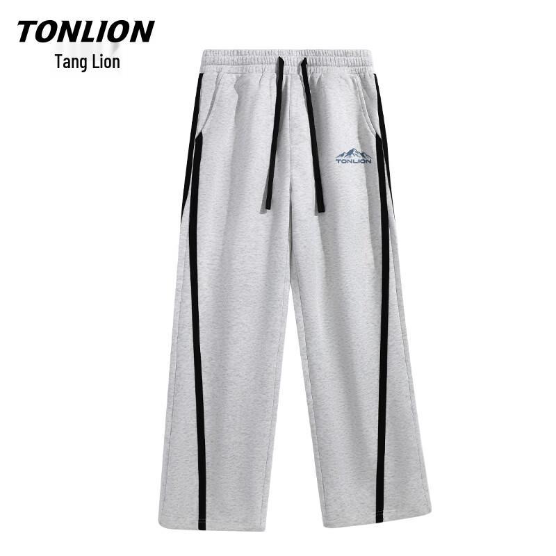 TonLion Men's Loose-Fit Casual Straight-Leg Trousers
