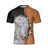 3D Printed Horse Graphic T-shirt Men's Short Sleeve Y2k Clothes Summer Fashion Top Design Comfortable Shirt Polyester Tee Tops