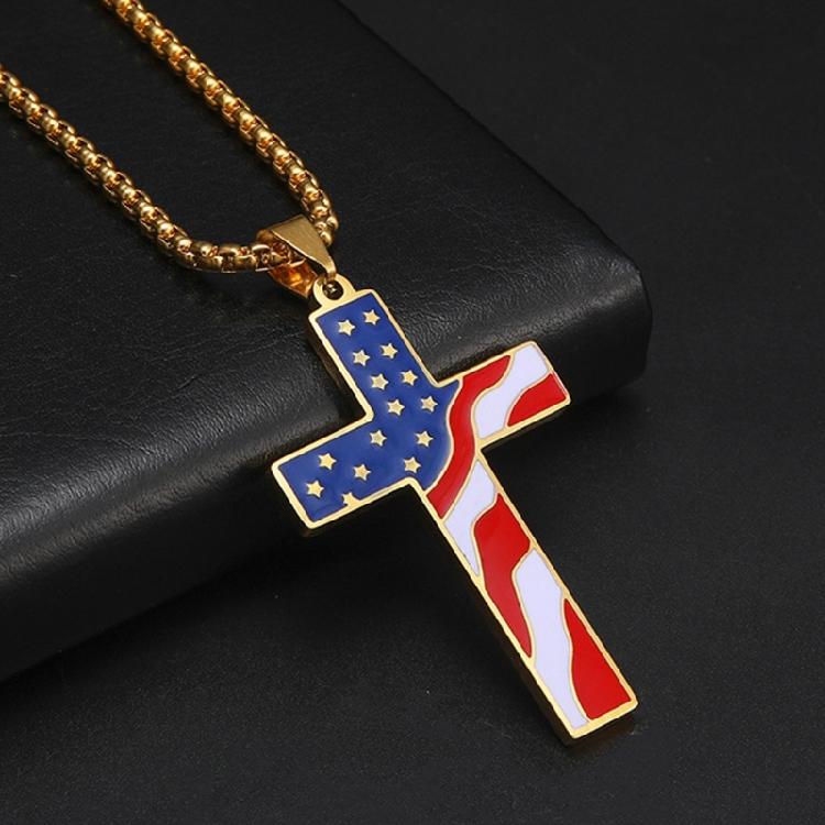 Fashion Forward Stainless Steel Chain Necklace Crosses Pendant Collarbone Chain Jewelry Unisex Accessory