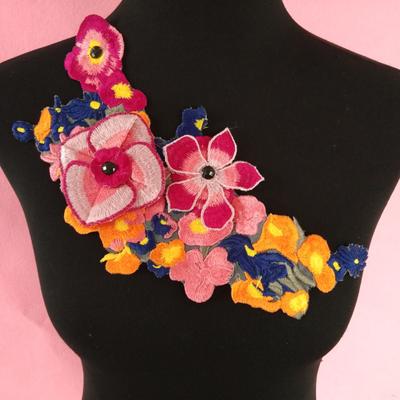 Applique Dentelle Broderie Ordinateur Strass Tridimensionnels Dly Dentelle Col Accessoires Vestimentaires