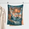 Autumn and winter new double-sided color oil painting series imitation cashmere thickened warm scarf women's air conditioner shawl