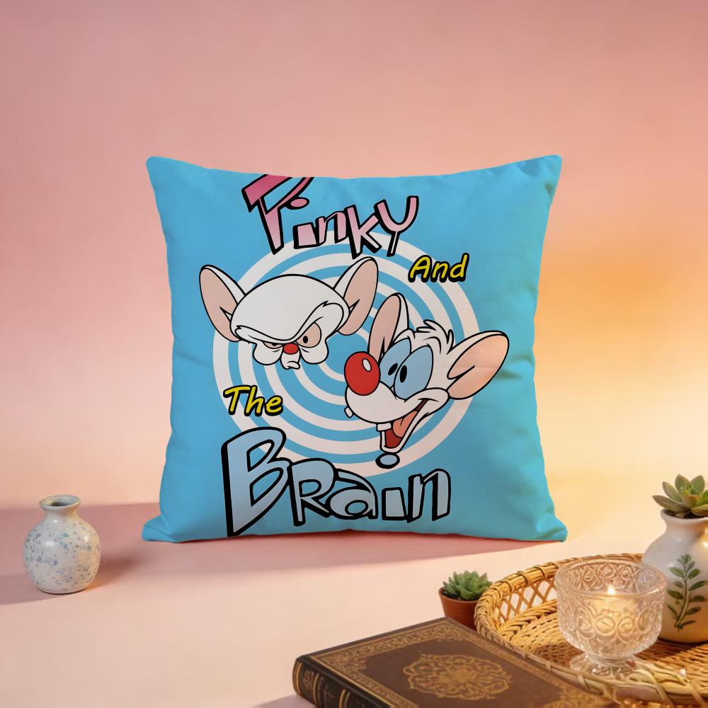 Fashion PPinky and the Brainful Cushion Cover Premium SkinFriendly Pillow Case MultiPurpose for Home Office Travel
