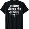 (On Back) Joining Voices Cross Christian Retro T-Shirt