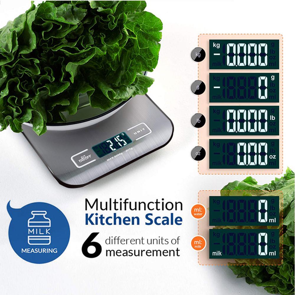 Multifunction Kitchen High-precision Electronic Pastry Baking Scale LCD Display 10kg/1g Stainless Steel Electronic Scales