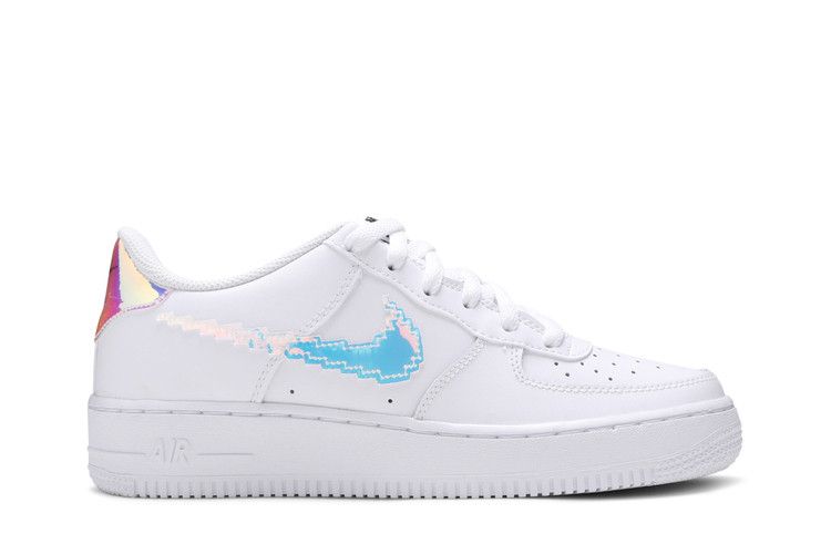 Kids' Sneakers Nike Air Force 1 LV8 Digital Swoosh (GS) White/Multi-Color/Black