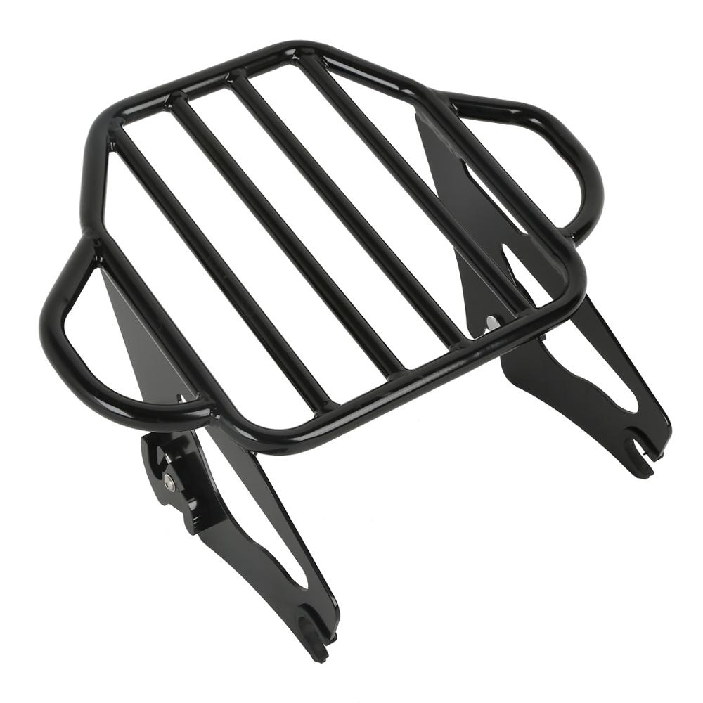 Motorcycle Two-Up Detachables Luggage Rack For Harley Touring Road King Street Glide Electra Glide 2009-2024