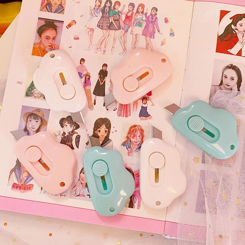 Cute Rabbit Cloud Color Mini Portable Practical Knife Paper Cutting Machine Paper Cutting Machine Razor Blade Office Stationery