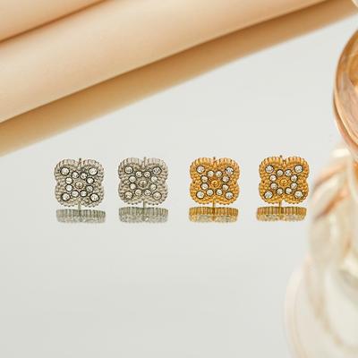 Fashion Earrings Four-leaf Clover Earrings Female Light Luxury Simple 18k Earrings Small Titanium Steel Earrings