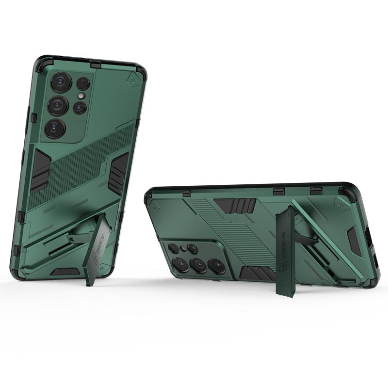 Solid Armor Cyber Shockproof Case For Samsung S21 FE S22 S23 Ultra Plus A14 A34 A54 A12 A13 A32 A52 A72 A73 A53 A33 Stand Cover
