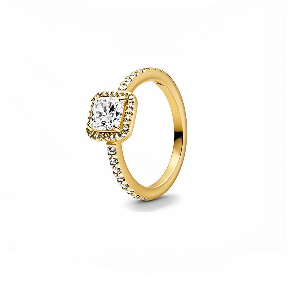 New copper Light Gold Plated Crown Love Bow Colored Diamond Ring Charm Compatible With for Party Daily Leisure Wear Do It Yourself Womens Boutique Je