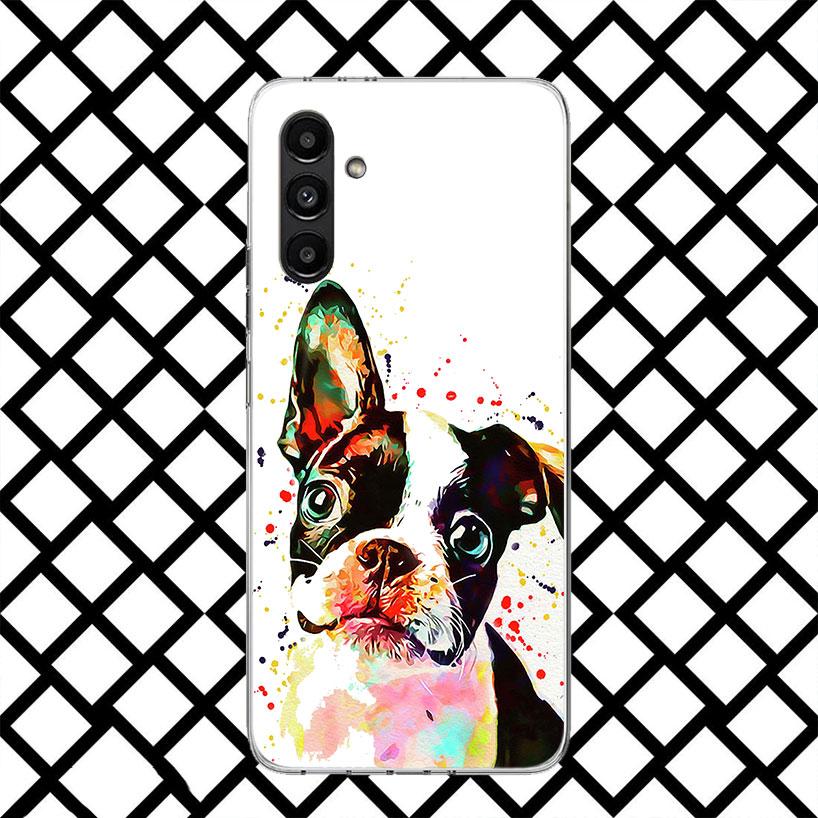 French Bulldog Dog Pug Phone Case for Samsung Galaxy A17 A37 A57 A16 A26 A36 A56 A15 A25 A35 A55 A14 A24 A34 A54 A13 A23 A33 A53