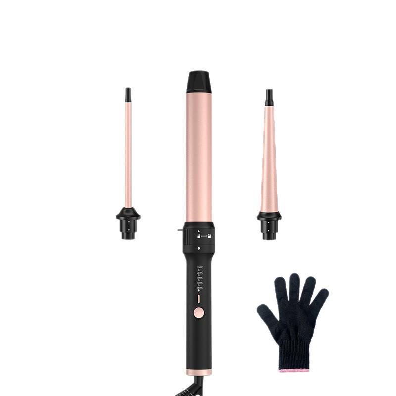 Three-in-One Large Wave Curling Wand Set with Replaceable Heads