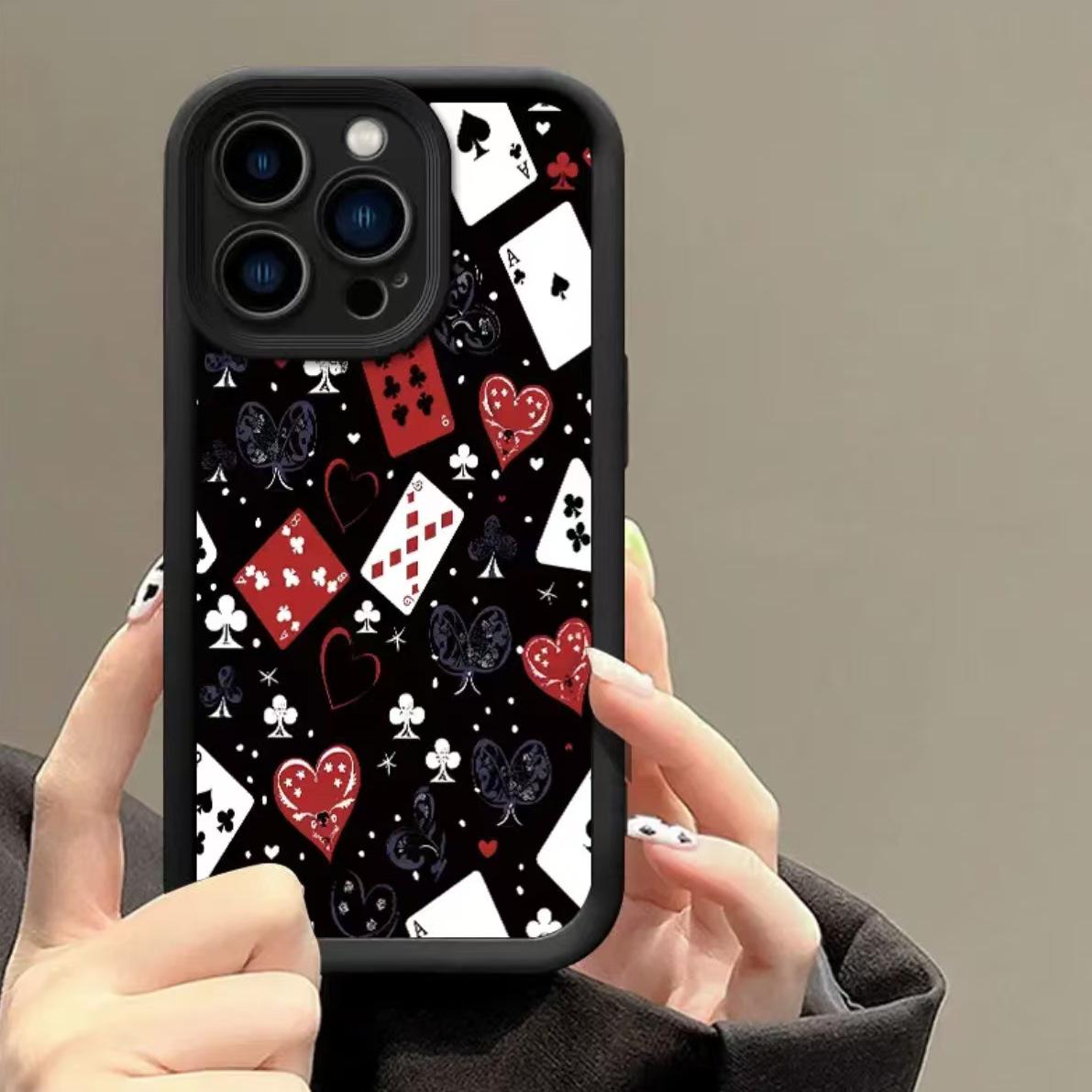 

Чехол для телефона на тему покера для Apple iPhone 17 Pro Max/16/15/14/13 Pro 11 Pro