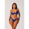 Women's Red Twist Front & Side Tie Two-Piece Bikini Swimsuit