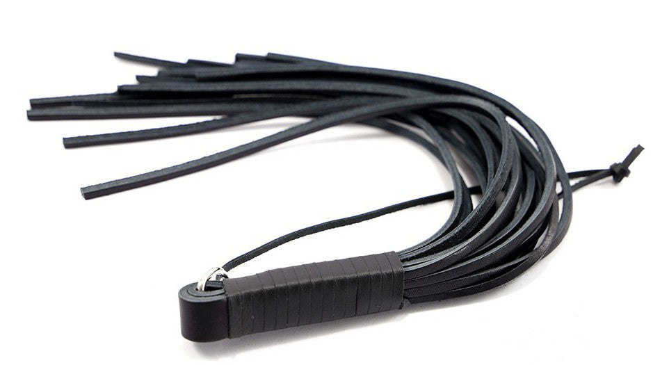 Leather Flogger Whip Stiff 33cm - Kiotos - Whips, Crops & Feather Dusters