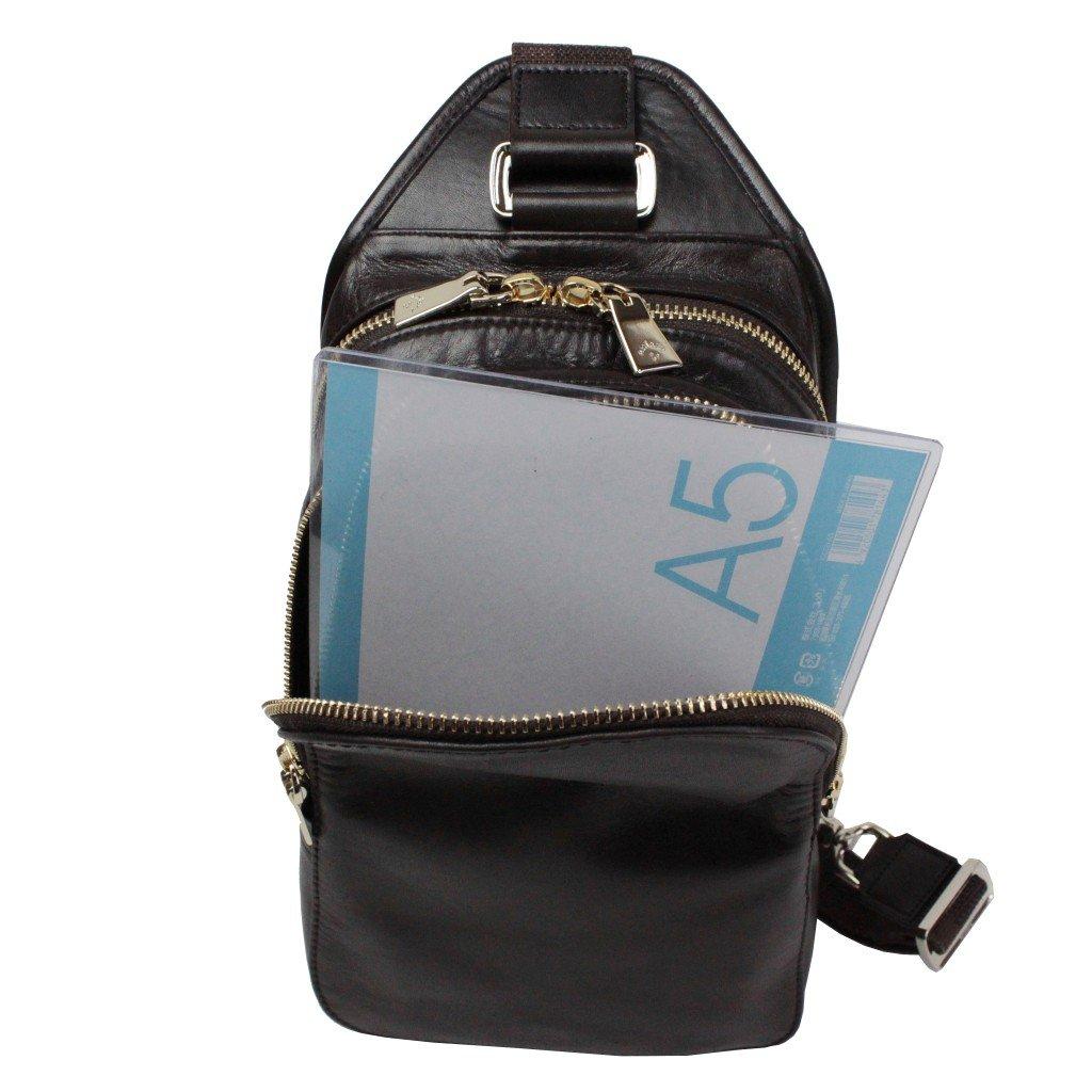 Shoulder Bag Antique Leather Black [Aniari] 01-07004