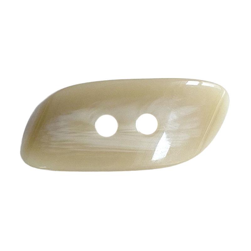 Bamboo Slice Resin Button Two-Hole Double-Sided Nylon Coat Rope Button Two-Eye Down Jacket Decorative Button