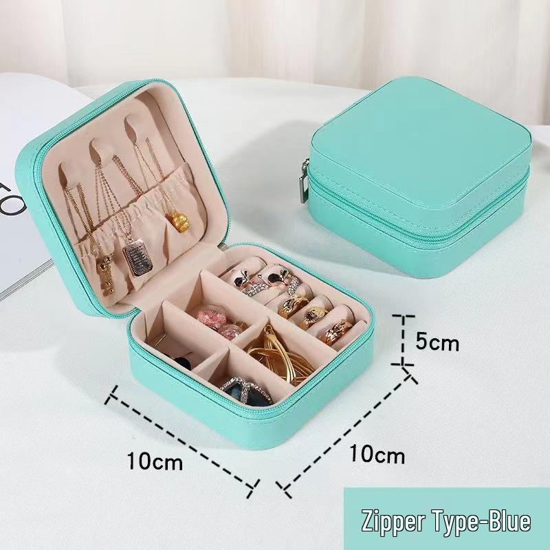 Portable Multifunctional Jewelry Storage Box – Large Capacity for Earrings and Accessories, Japanese Korean Style