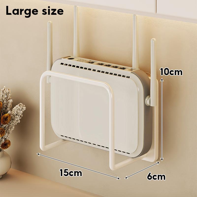 Punch Free Wall Router Bracket Self Adhesive Durable Shelf for WiFi Routers TV Set Top Boxes Living Room Decor