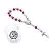 Catholic Cross Rosary Bracelet Religious Finger Chain Baptism Rosaries Pearl Bracelets for Baptism Favor Christening