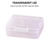 Pack of 2 Practical Small Clear Boxes with Hinged Lids for Storing and Sorting Beads, Necklaces, and Craft Materials