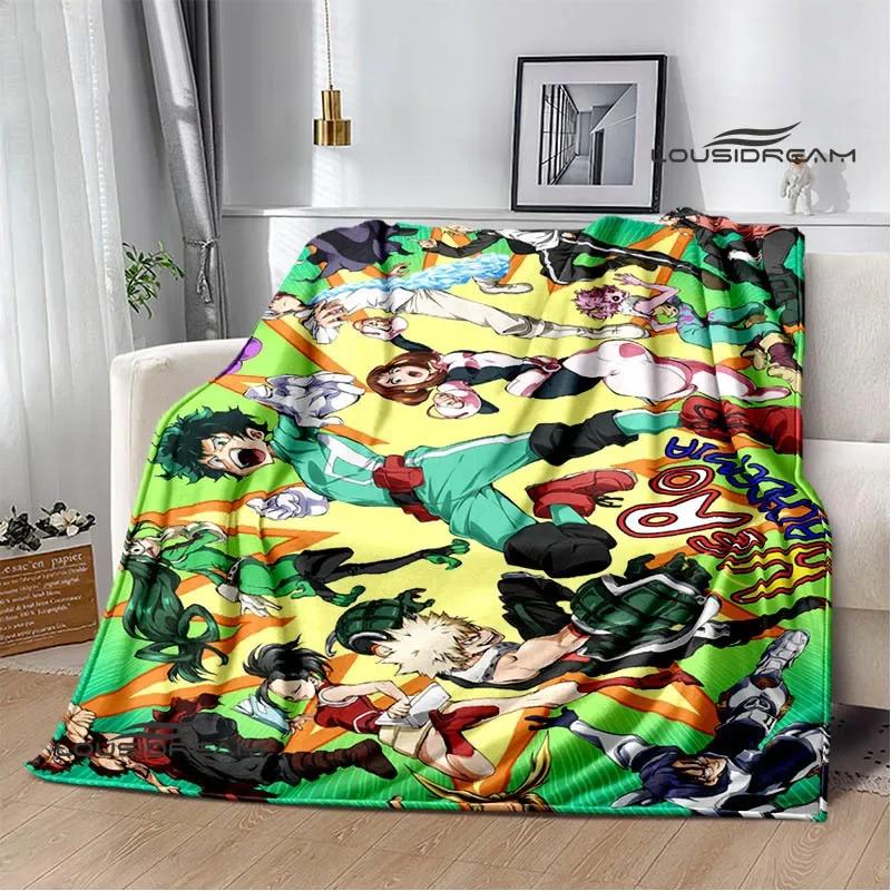 Decke mit Cartoon-Aufdruck „My Hero Academia“, warme Flanelldecken, weiche und bequeme Decke, Reisedecke für Zuhause, Geburtstagsgeschenk