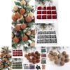 Lebhaftes 6cm Samt Weihnachtsornamente Set mit 12 bunten Kunststoff Baumdekorationen