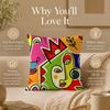 Art A-Abstract FacesS Cushion Cover Double-Sided Printed Pillow Cover Hypoallergenic Dust-Mite Proof