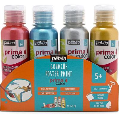 Pébéo PrimaColor Gouache - Pearlescent - 150 Ml - 4 Pcs