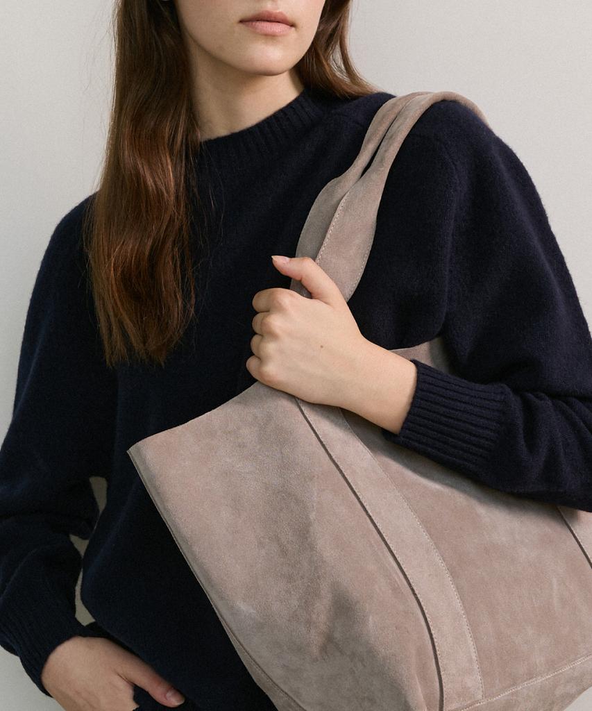 SHINE ON YOU 100% Rws Extra Fine Merino Wool Raglan Knit_Navy, Camel