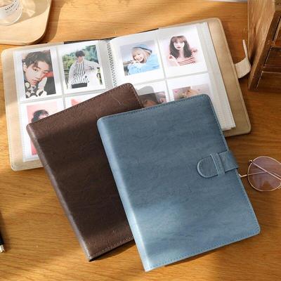 256 Cepler Büyük Kapasiteli 3 Inç Mini Fotoğraf Albümü Vintage PU Deri Kapak instax Mini 11 9 Film Fotocard Tutucu Kitap Toplayın
