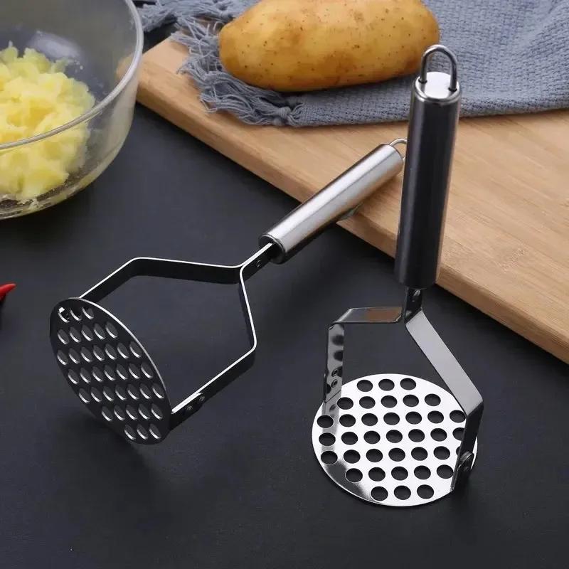 Stainless Steel Potato Masher Kitchen Pumpkin Garlic Vegetable Fruit Easy Mud Press Grinder Food Crusher Kitchenware Home Gadget