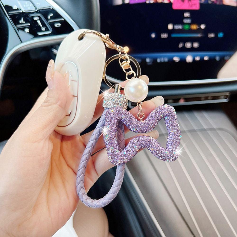 Hollow Out Design Leather Rope Keychain Simple Style Car Key Pendant  Personal Accessories