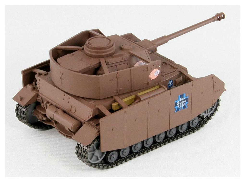 Pair.dot Girls & Panzer IV Tank H/D Kai Ending Ver. Non-scale, Approximately 115mm Long, Semi-Painted Plastic Model PD69