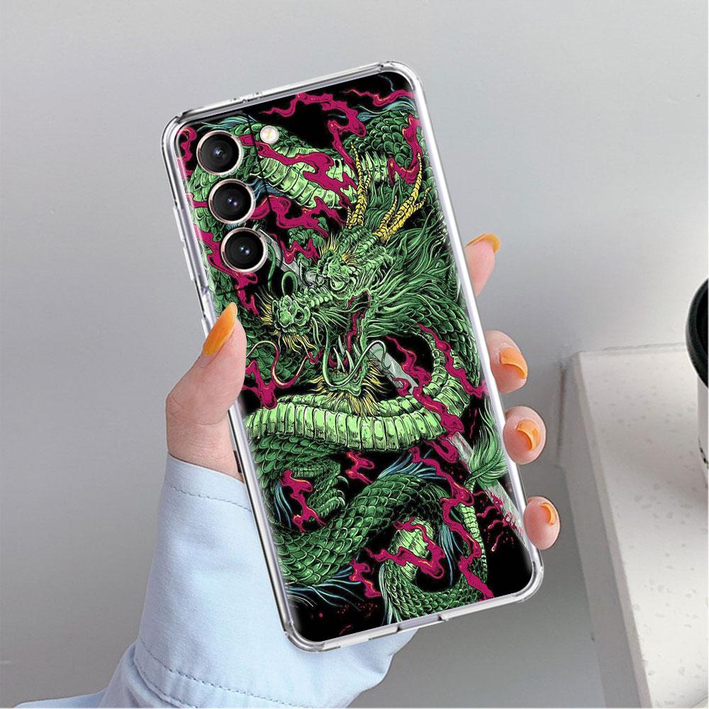 Animal Dragon Clear Case For Samsung Galaxy S22 S20 FE S21 S10 S9 Plus Note 20 Ultra 10 Lite Transparent Phone Shell