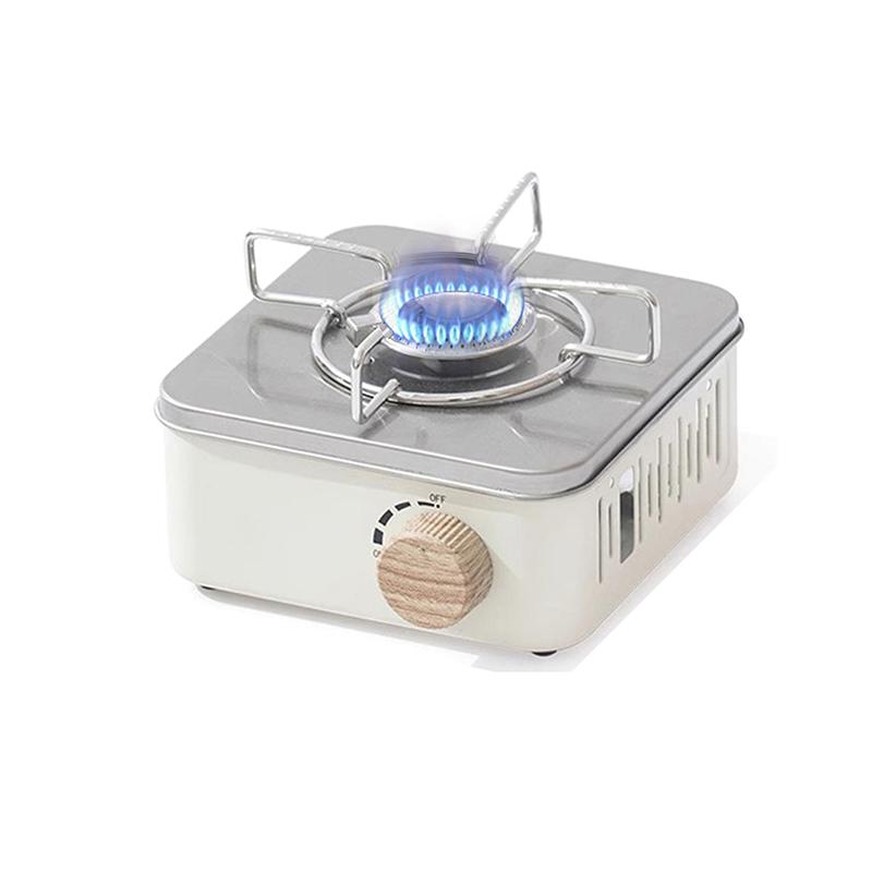 Portable Stainless Steel Camping Stove, Outdoor Suitable Gas Valve Propane Burner, Reliable Butane