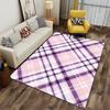 Pink and Purple Plaid Pattern Area Rug for Living Room Decor. Suitable for use as an anti-slip for living room bedroom sofas