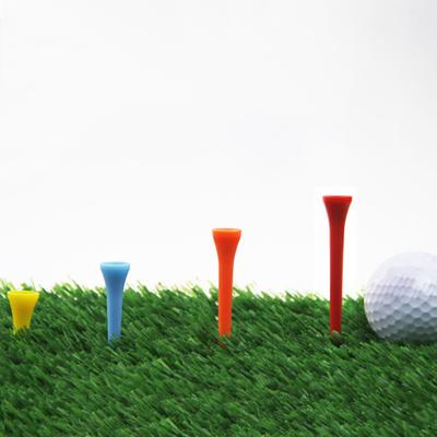 100 Stück/Set Golf-Tees Reduzieren Reibung Weit verbreitet Golfzubehör Gemischte Farbe Kunststoff-Golf-Tees für Rasen