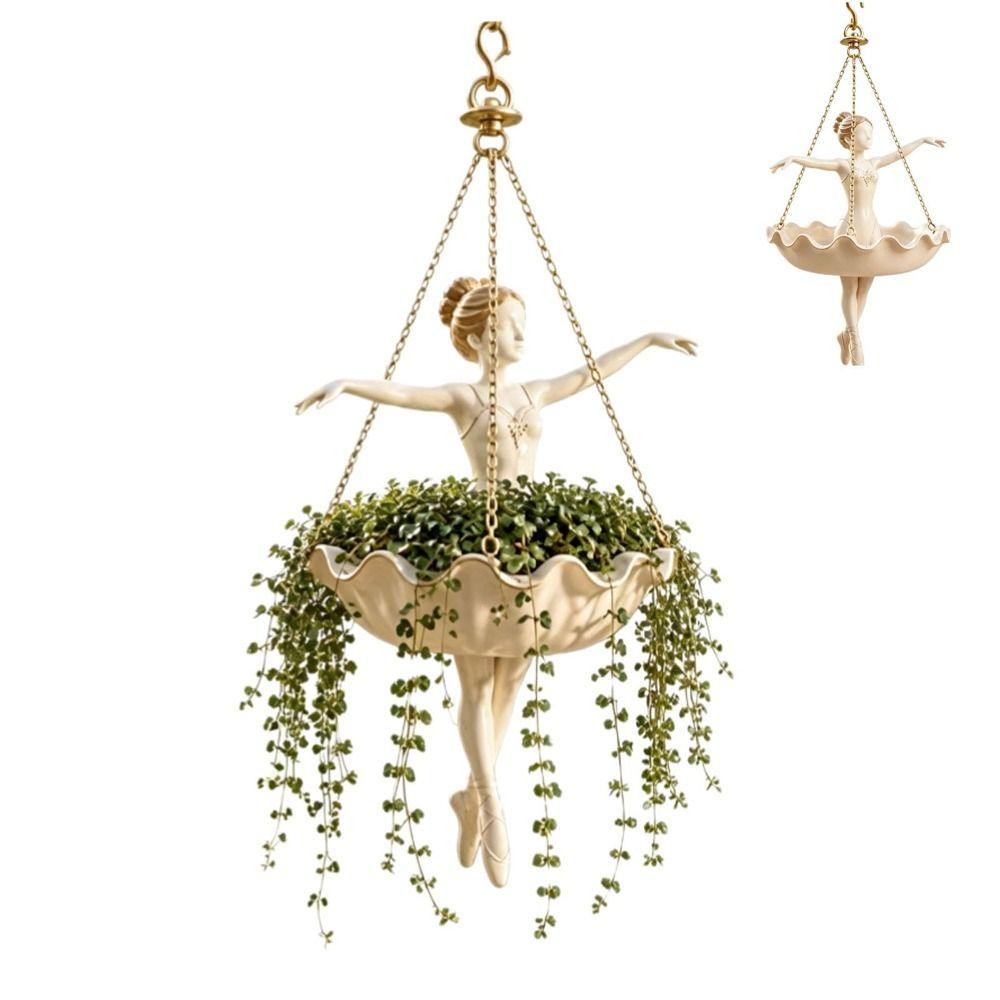 Hängende Ballettänzerin Pflanzgefäß Leichter Pflanzenhalter Geschenke Hängender Blumentopf Terrasse Balkon