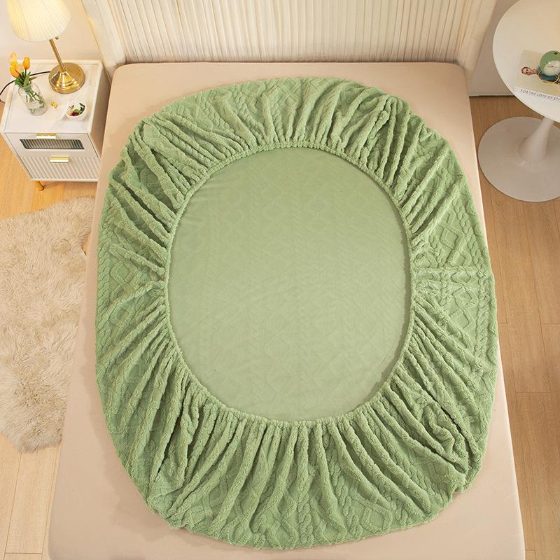 2025 New Warm and Soft Bed Sheet,Thickened Winter Protective Cover with Flannel, Furry Mattress Cover, Mattress Protective Cover