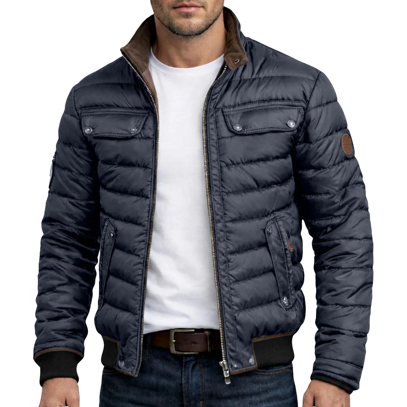 Men`s Vintage Quilted Leather Jacket Color