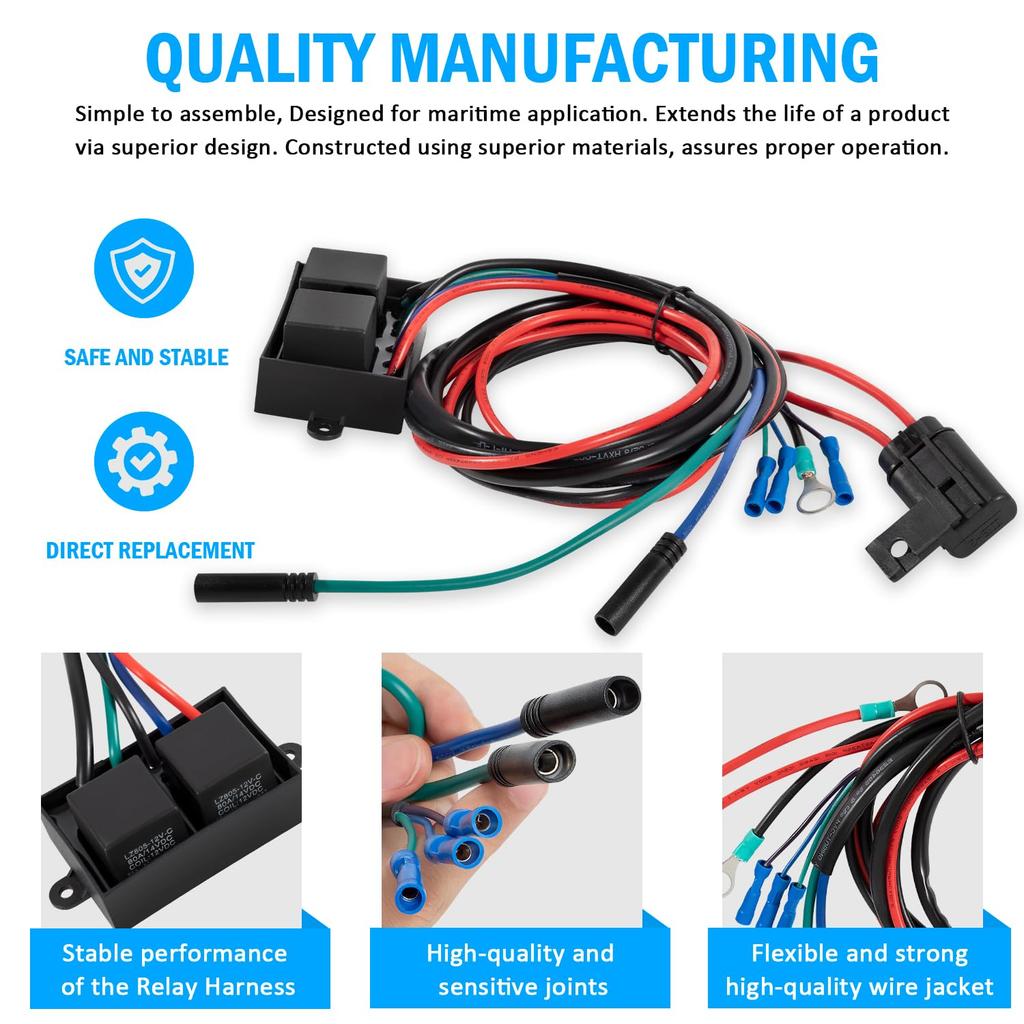 Replacement Relay Harness for Atlas Hydraulic Jack Plate 2014+ Replaces AHJRELAYKIT-2-DP
