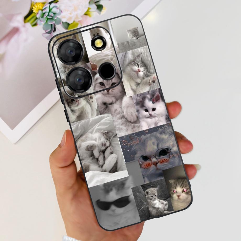 For Itel A60 A70 A27 A48 Phone Case Back Cover Matte Slim Soft TPU Silicone Bumper Child Fashion Cartoon Pattern Fundas ITELA60s