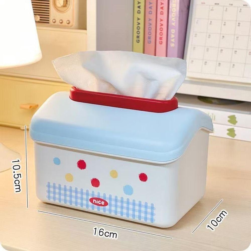 Non Slip Desktop Tissue Case Cartoon Hanging Napkin Container Facial Tissue Holder  Bedside