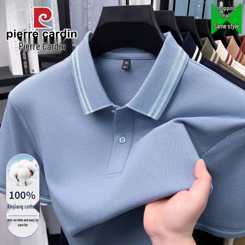 

Pierre Cardin Men s Mercerized Cotton Short-Sleeve Polo T-Shirt M