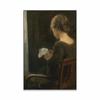 Vintage Portret van een Jonge Vrouw Poster Renaissance Vrouw Die Piano Speelt Olieverf Canvas Schilderij Slaapkamer Muurkunst Decor