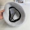 Autumn and winter new rabbit fur knitted bucket hat women's fashion literary warmth straight fisherman hat