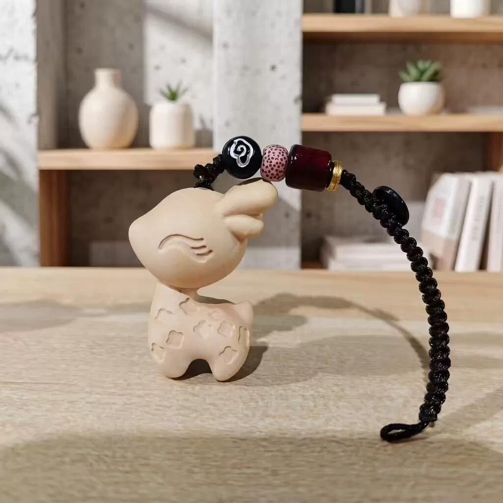 

Natural hawthorn wood Car ornaments Creative gift tabletop Decorative item Deer Chinese Wood Carving Wood Statue Wood Figurine Wood Sculpture Wood